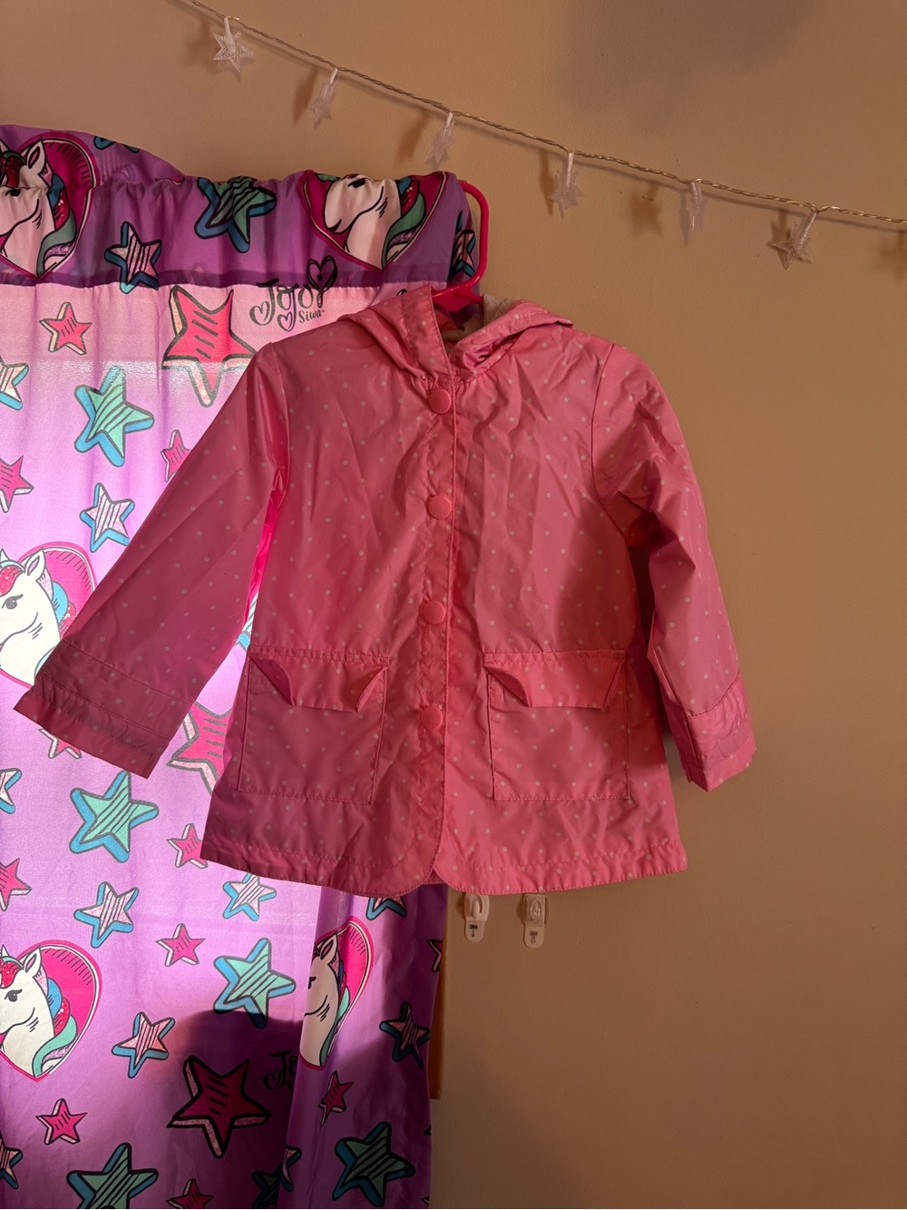 Carter's Pink Polka-Dot Hooded Raincoat